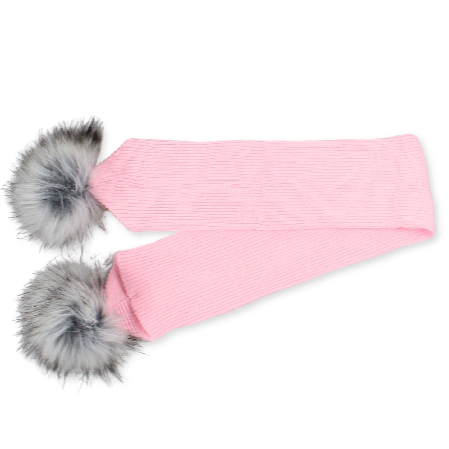 pink baby girls pom scarf