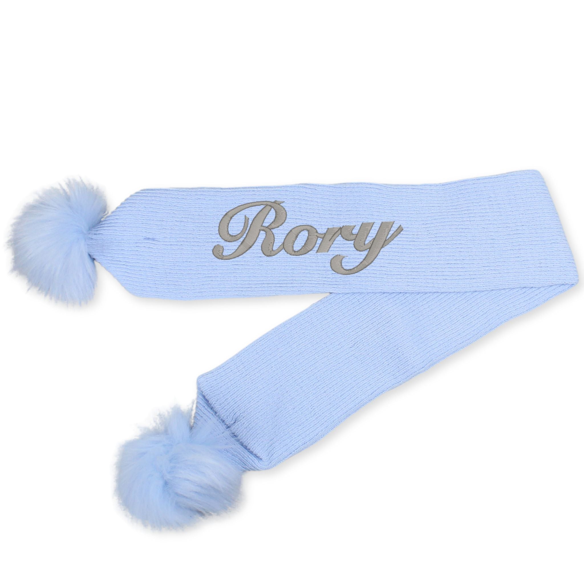pastel blue scarf