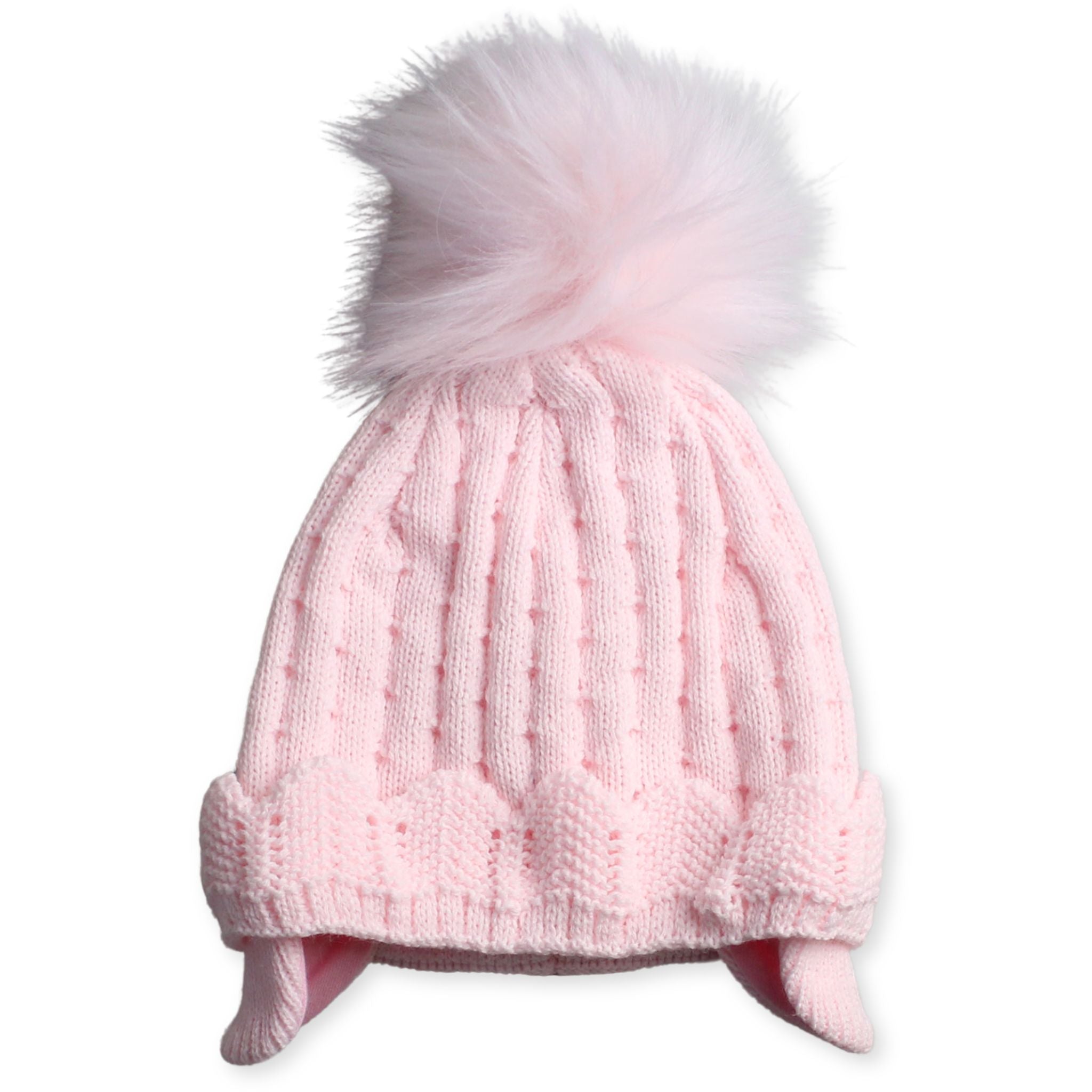 girls pink pom pom hat