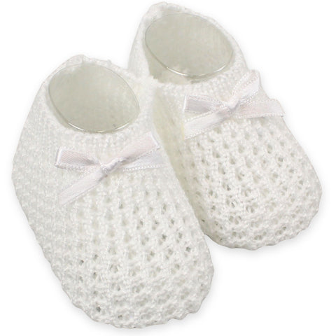 white baby booties