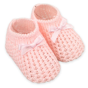 pink bootie baby girls