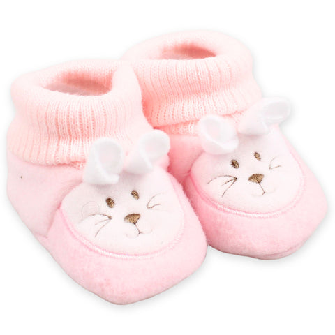 baby girls pink bunny booties newborn to six months