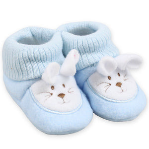 baby boys knitted bunny booties