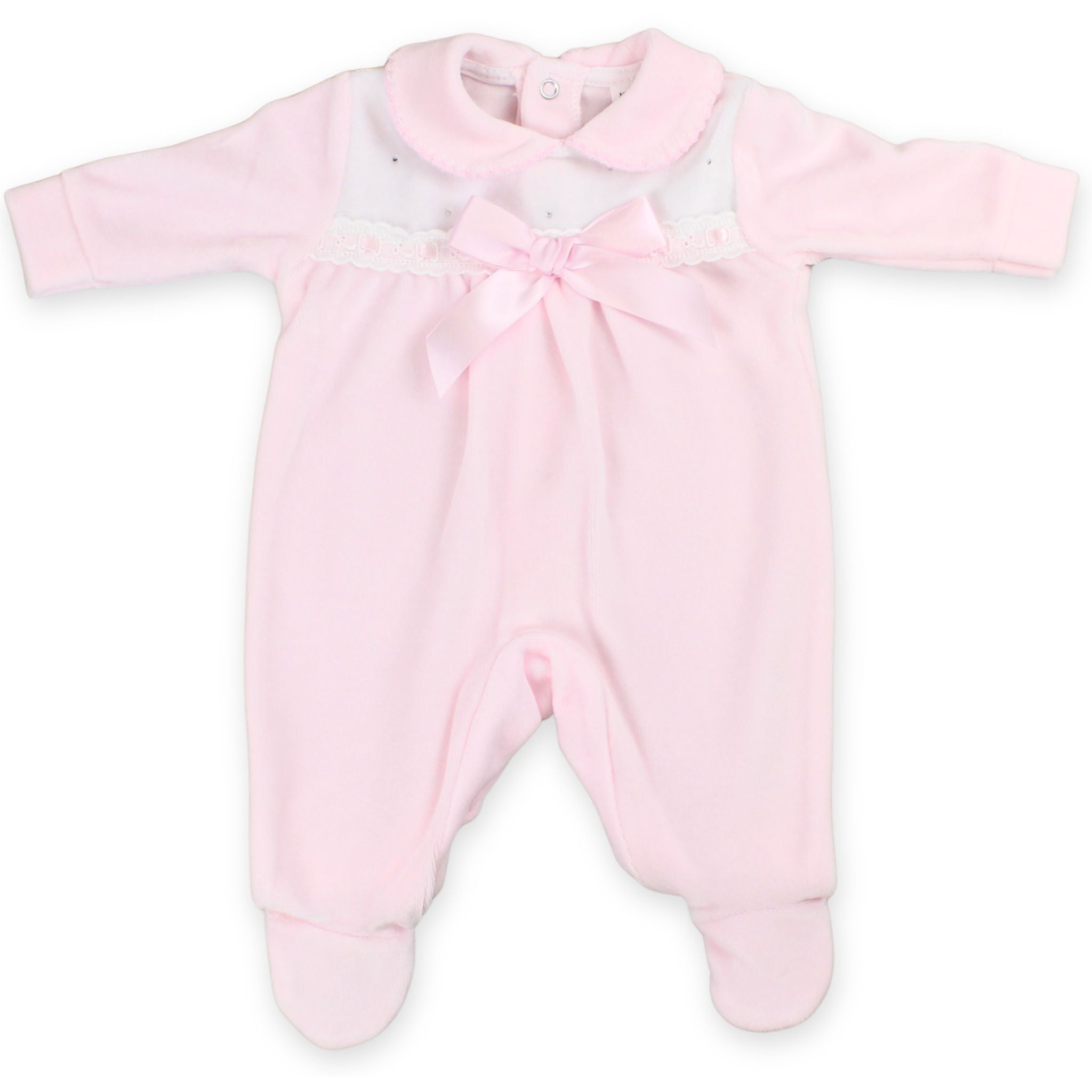 baby girls pink velour suit