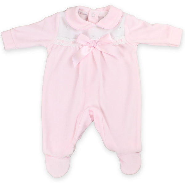 baby girls pink velour suit