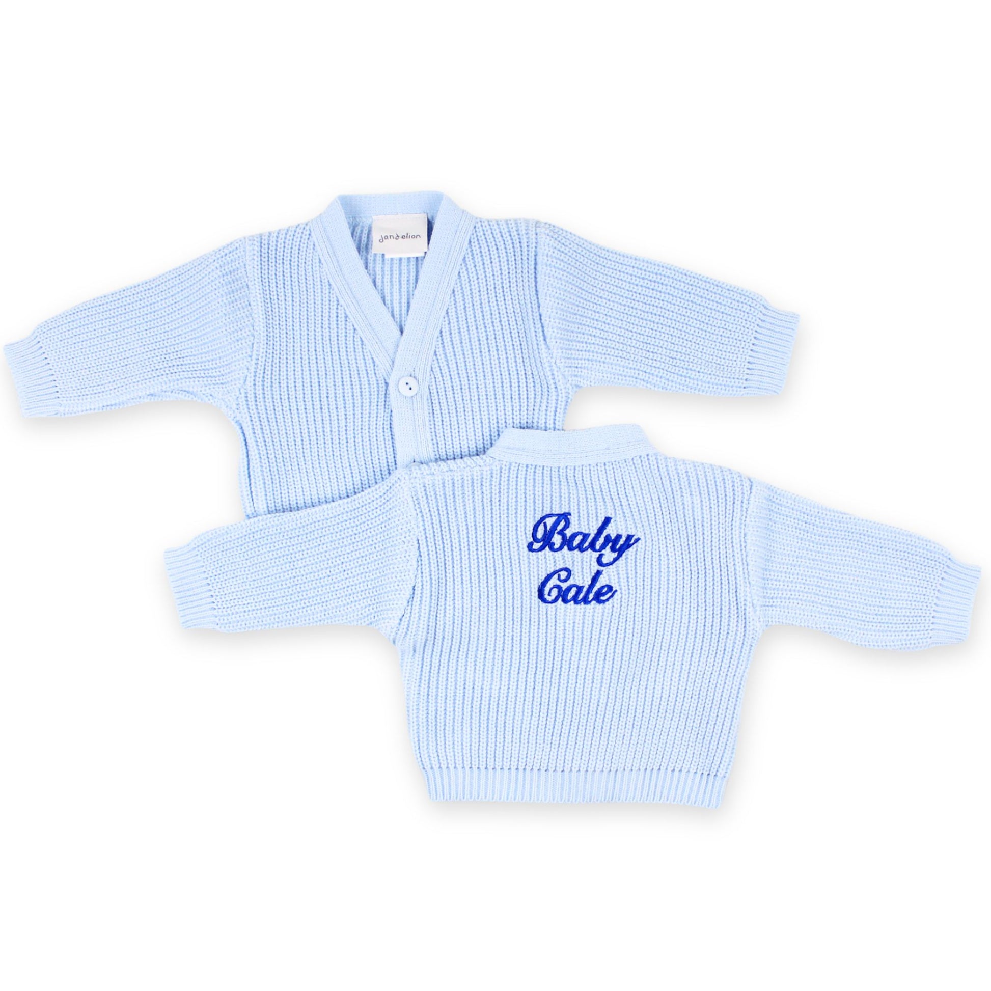 personalised baby boys knitted cardigan