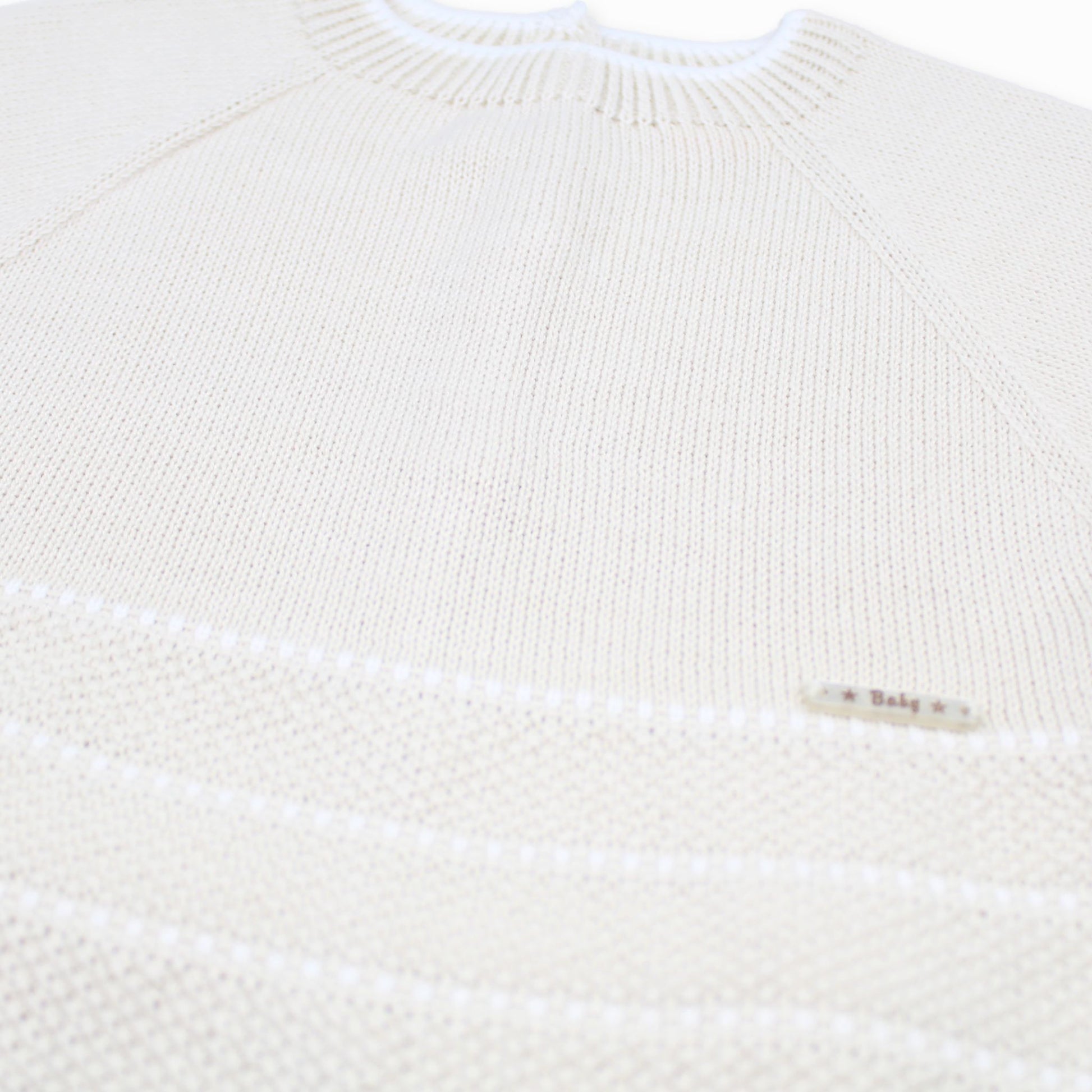 beige velour knitted two piece striped outfit