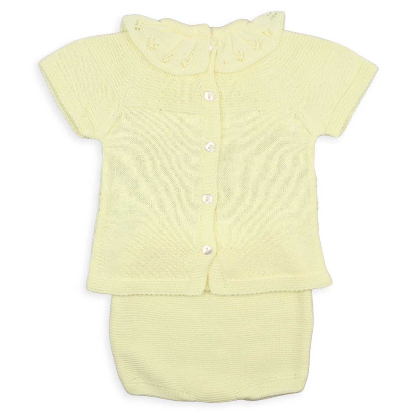 baby yellow girls knitted outfit