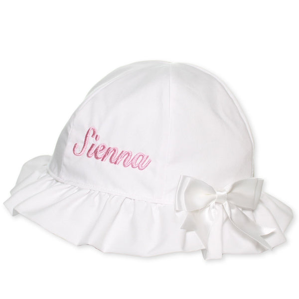 baby girl personalised sun hat - sunhat white