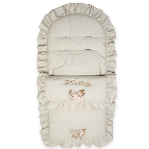 Personalised Cosy Toes / Footmuff - Beige
