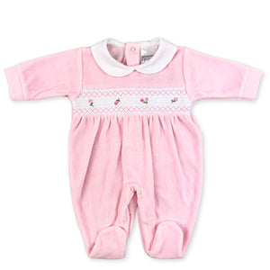 pink and white baby girls outfit