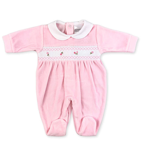 pink and white baby girls outfit