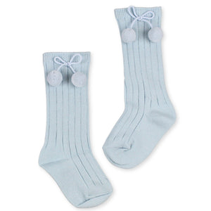baby boys high knee socks pom poms pex