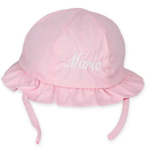 Personalised Sun Hat - Pink - Baby Girl