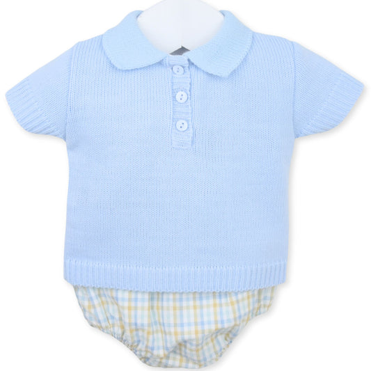 PEX BABY BOYS TWO PIECE KNITTED SUMMER OUTFIT