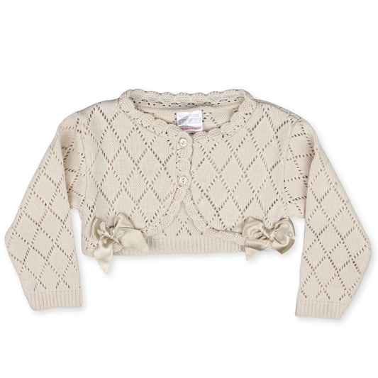 baby girls beige bolero cardigan