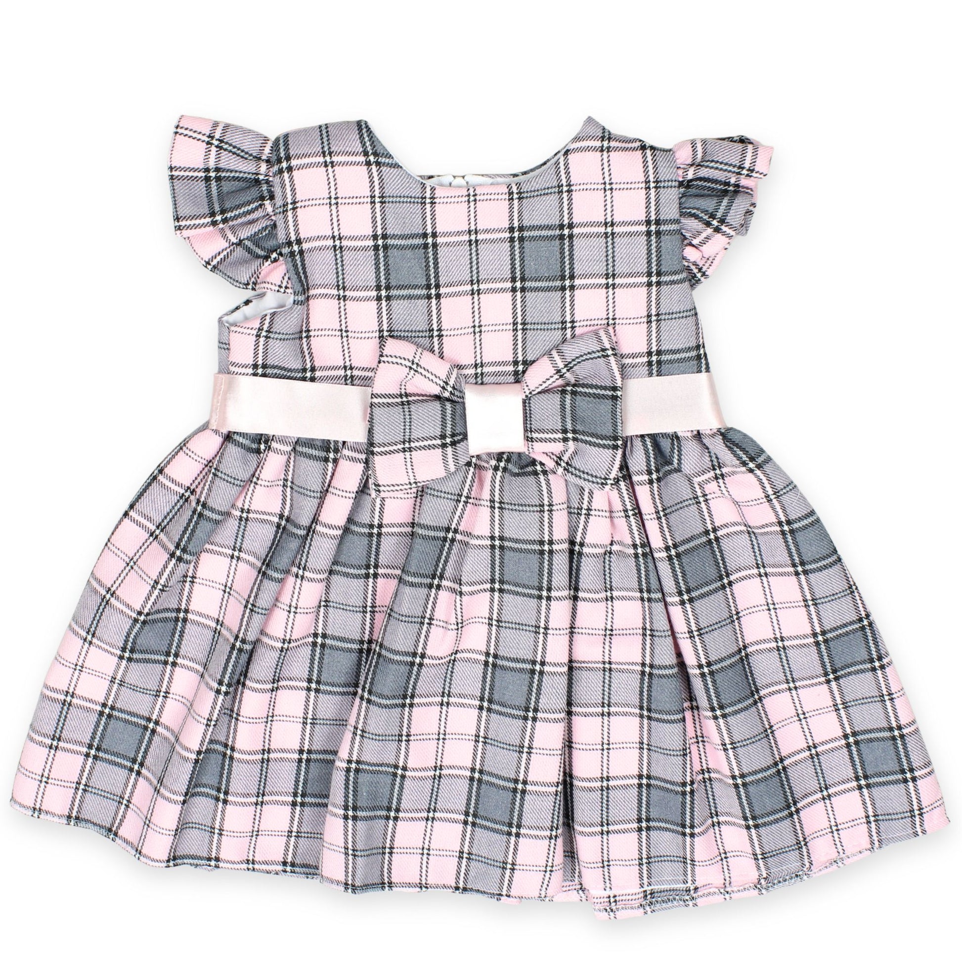 baby girls pink tartan dress