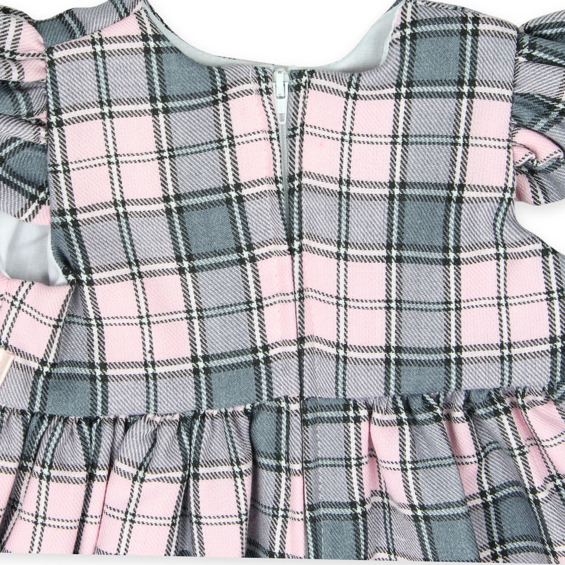 baby girls pink tartan dress