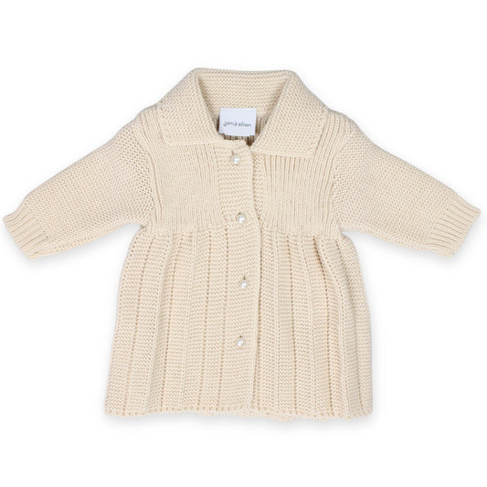 beige knitted baby girls cardigan dandelion 