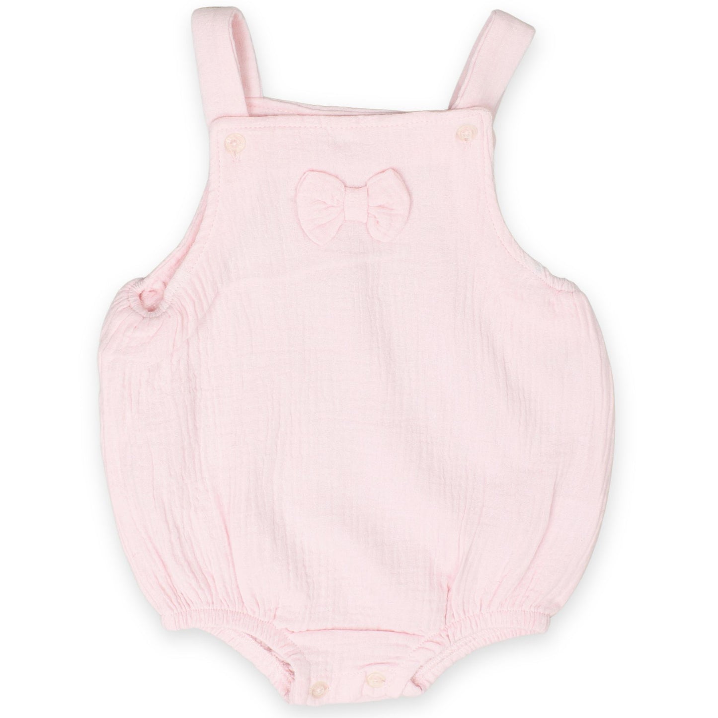pink baby girls muslin romper two piece