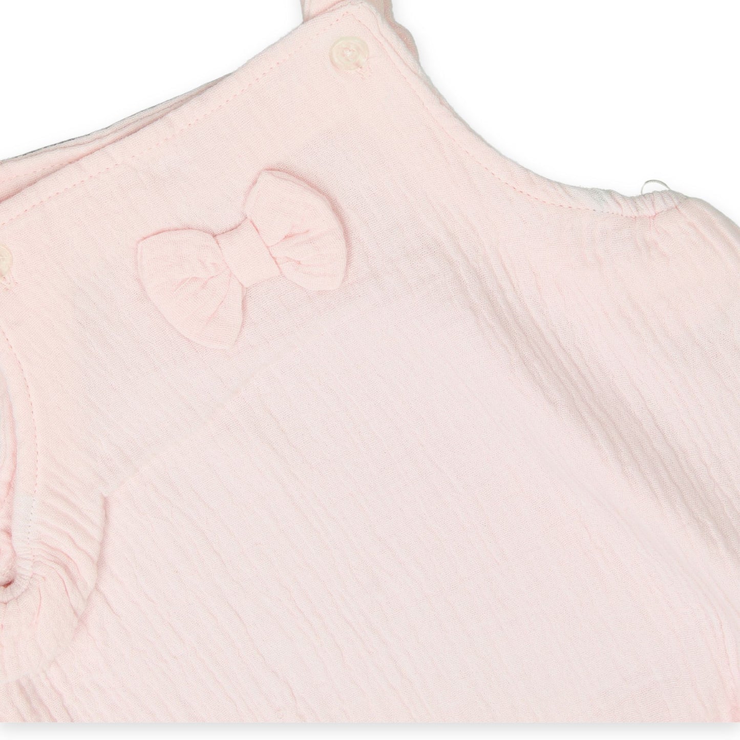 pink baby girls muslin romper two piece