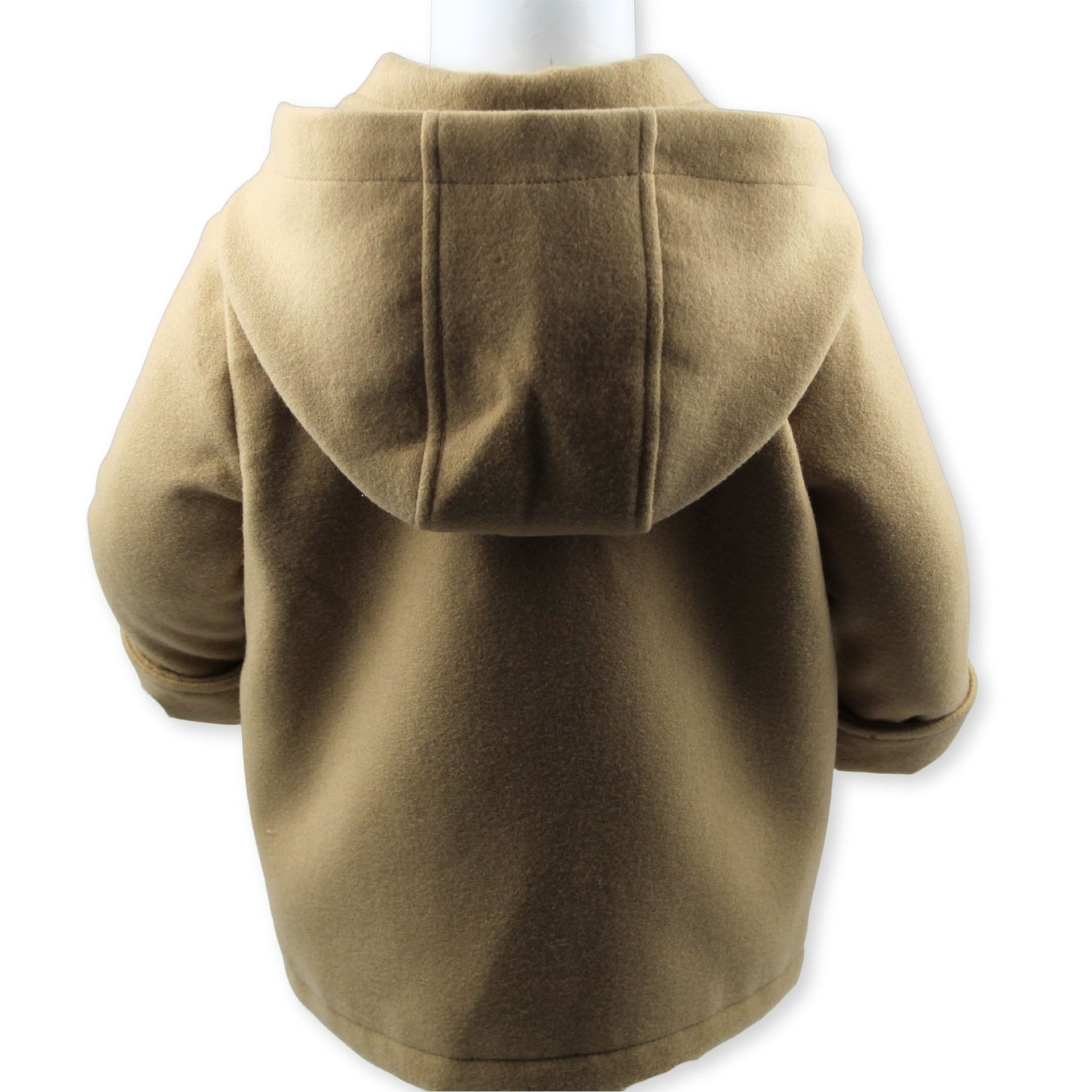 Little Nosh Camel Wool Duffle Coat with Hood