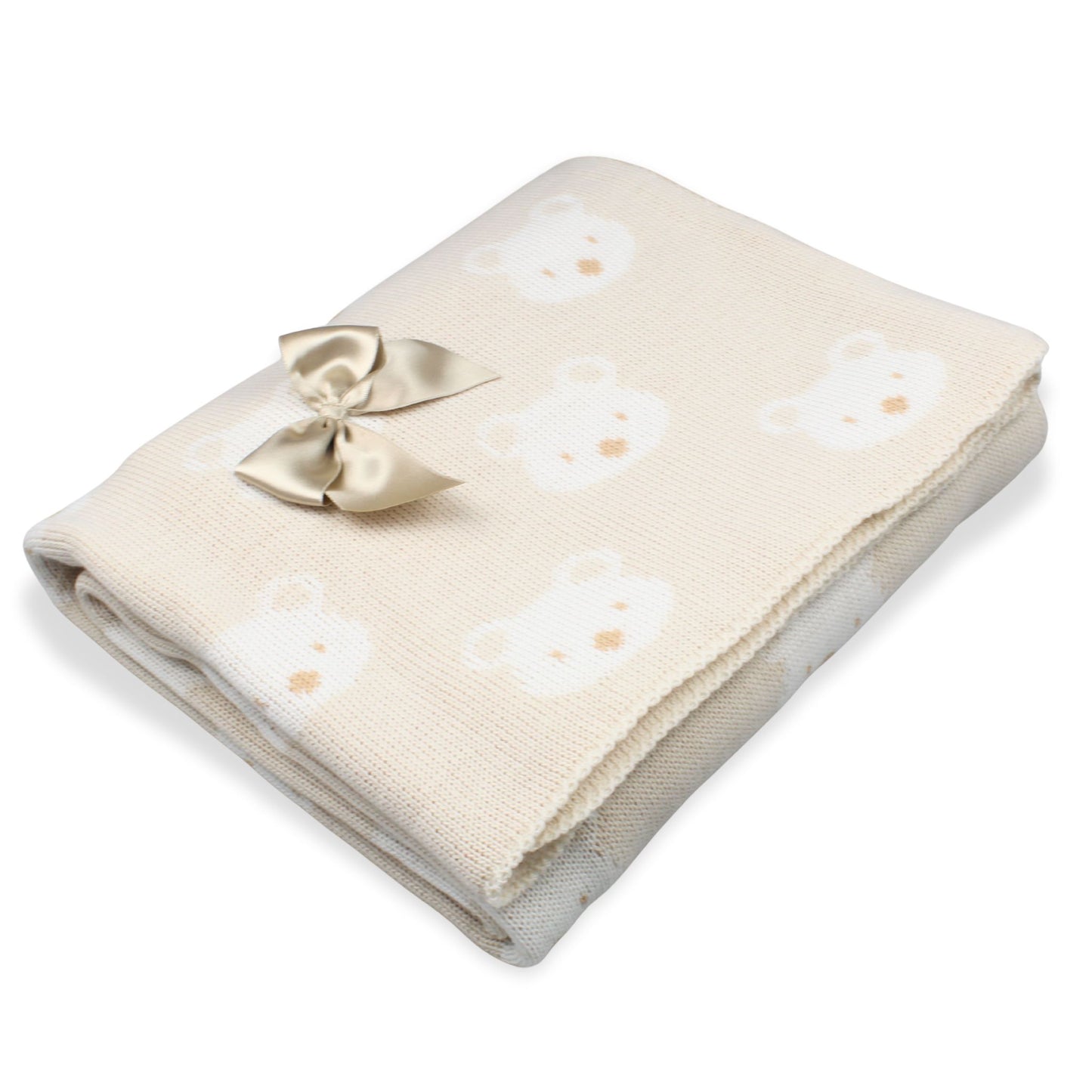 PEX Honey Bear Knitted Shawl – Beige
