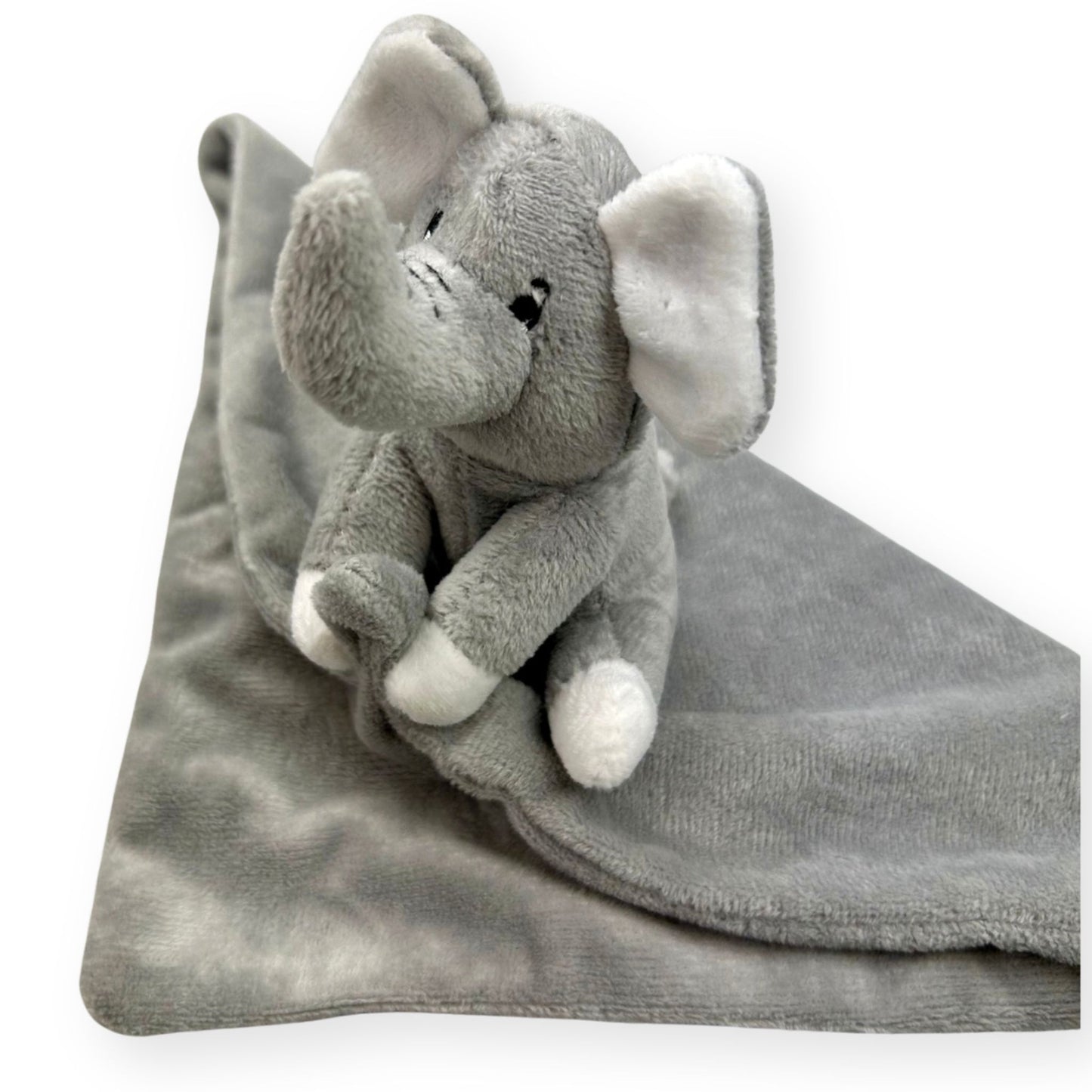 Baby Comforter - Grey with Elephant