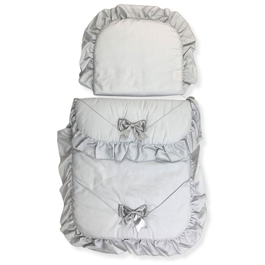 grey pramset for baby boys and girls