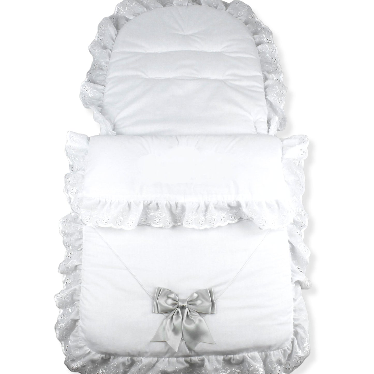 Cosy Toes / Footmuff - White/Grey