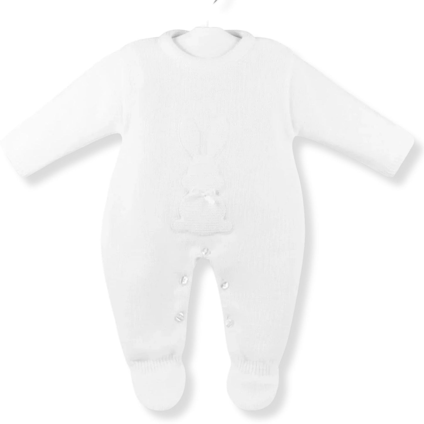 baby unisex knitted bunny all in one