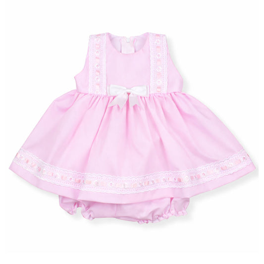 Baby Girls Pink Dress and Knickers Outfit | Spanish Style Outfit