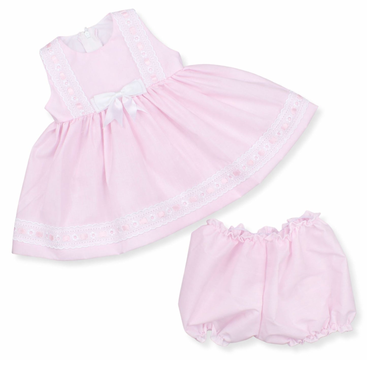 Baby Girls Pink Dress and Knickers Outfit | Spanish Style Outfit
