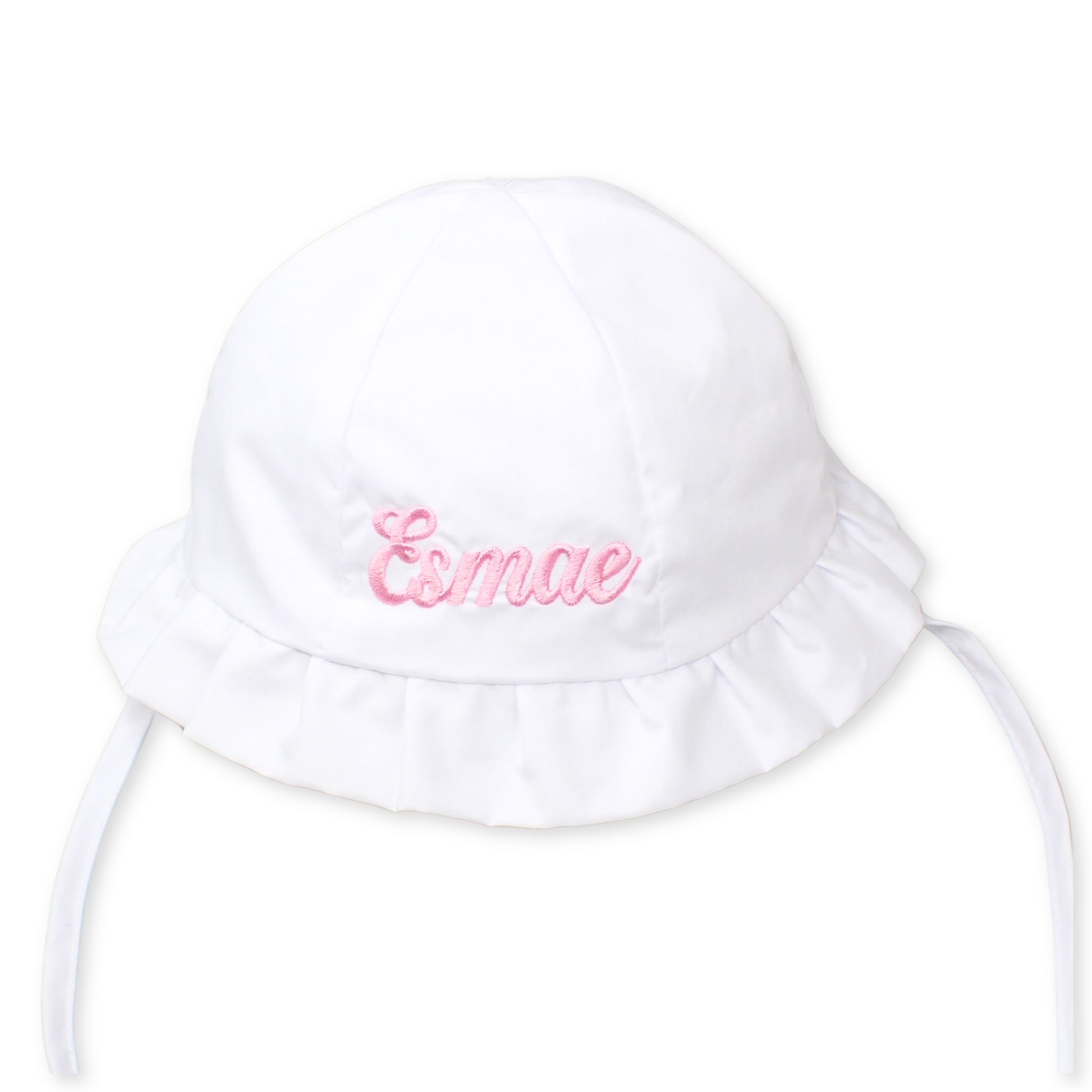 baby girls sun hat custom white
