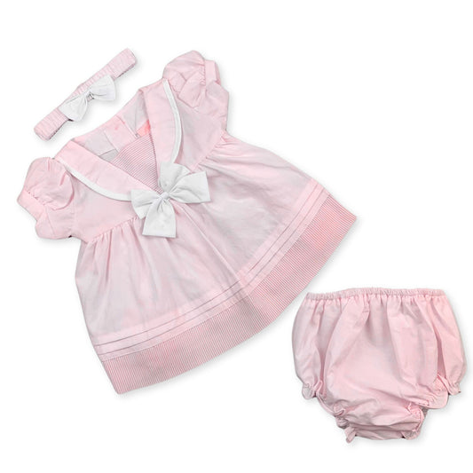 baby girls pink salor dress headband and pants