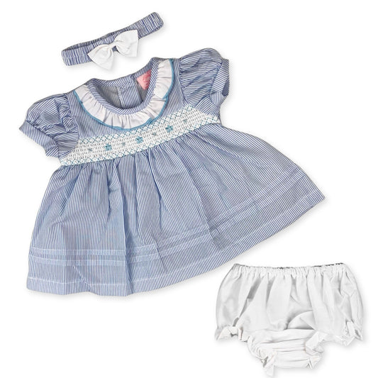 baby girls blue striped summer dress