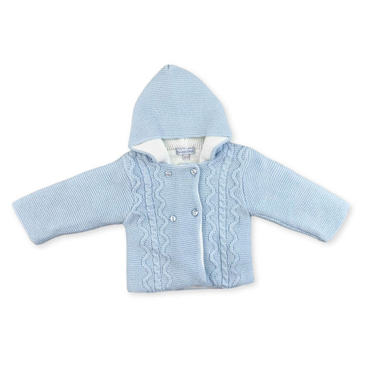 baby boy blue knitted oufit two piece