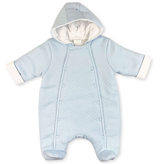 baby boys blue snowsuit