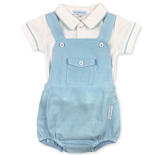 baby boys linen romper
