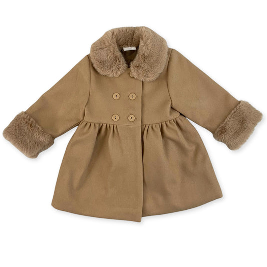 Baby girls brown coat winter little nosh