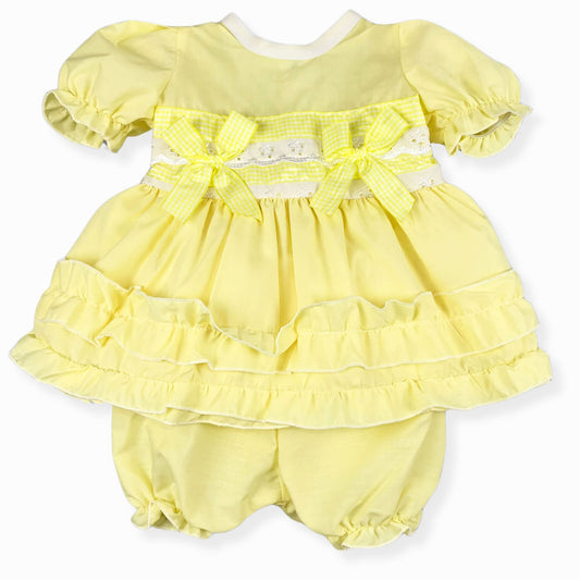 baby girls easter lemon dress spanish style