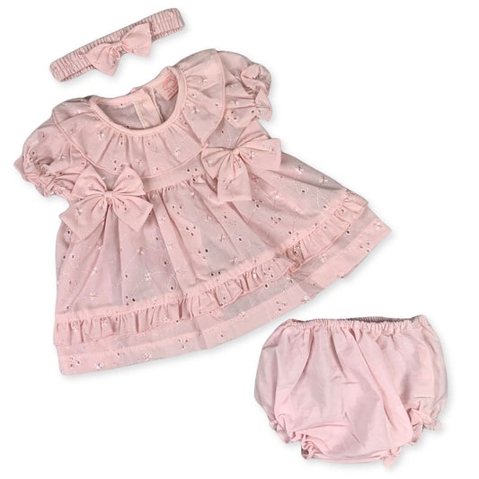 baby girls pink three piece summer dress outfit