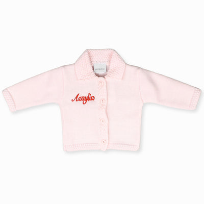 Personalised Baby Girls Cardigan - Pink