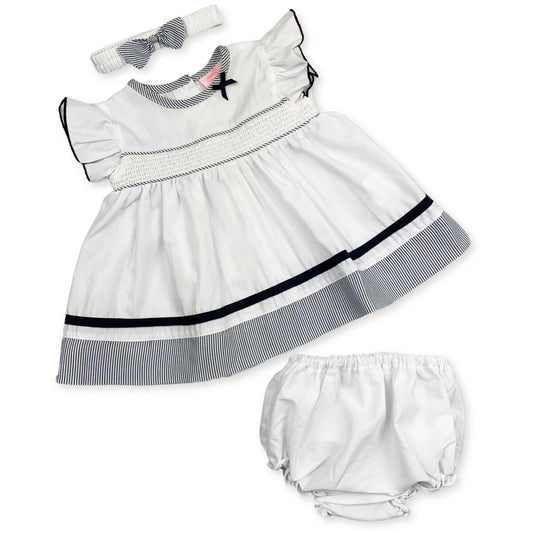 navy baby girls summer dress striped