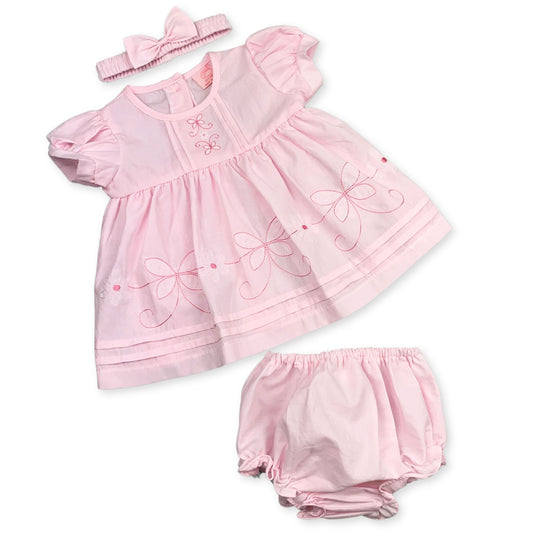 BABY GIRLS PINK SUMMER THREE PIECE OUTFIT