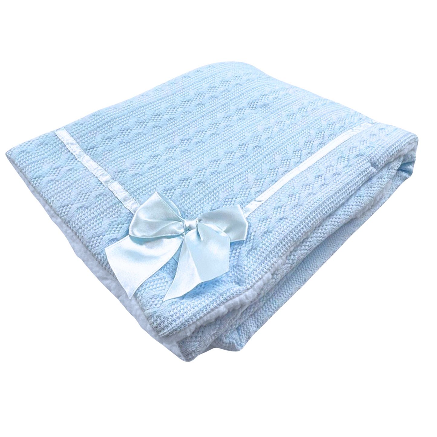 baby blue boys knitted blanket
