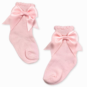 baby girls pink bow socks