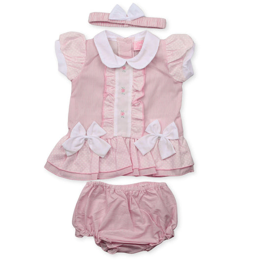 baby girls pink striped summer dress