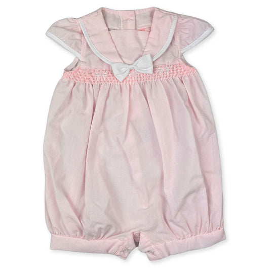baby girls pink cotton summer romper