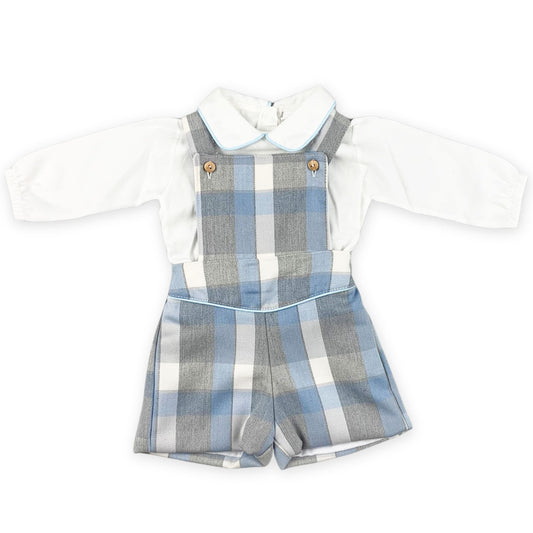baby boys checked 2 piece outfit
